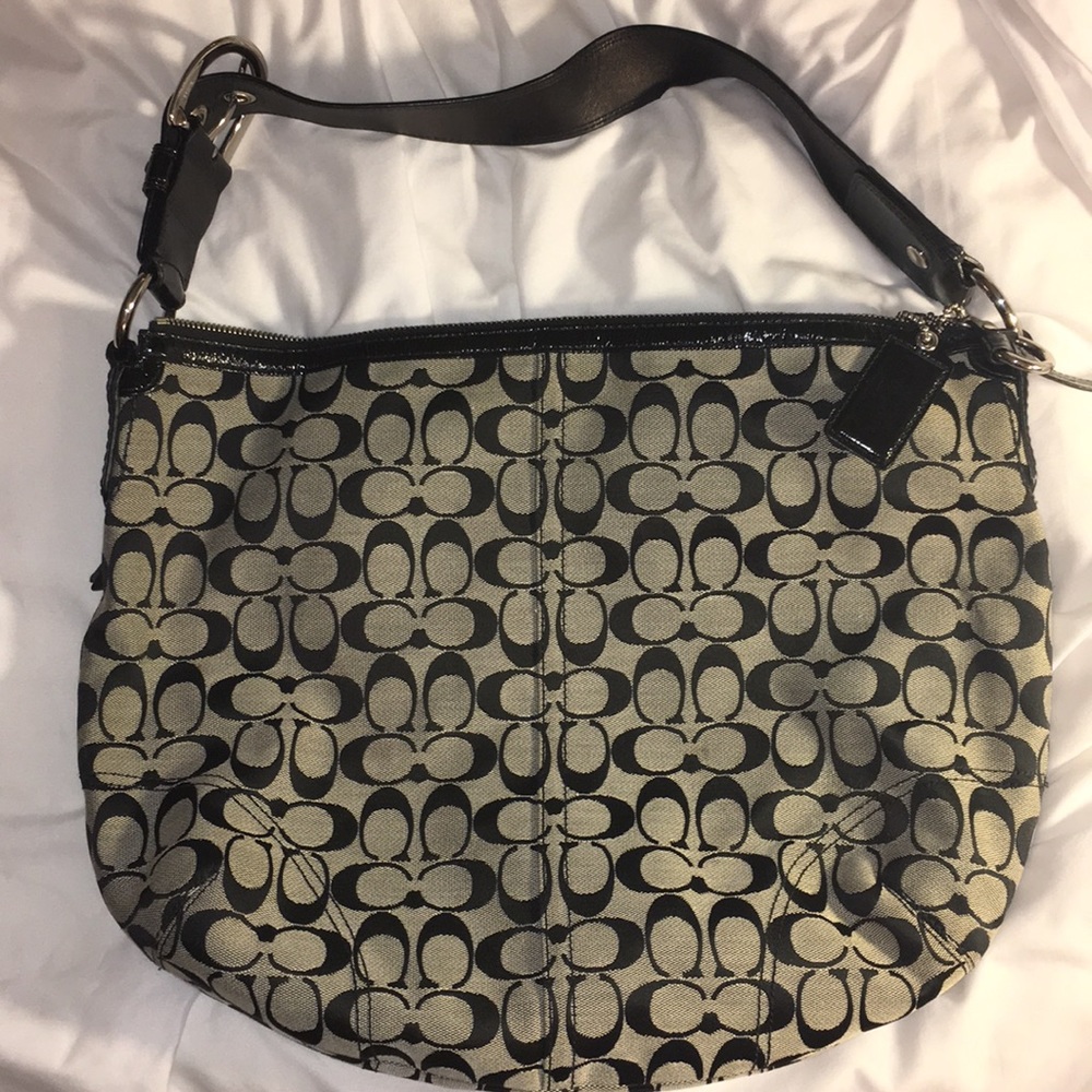 Coach signature hobo black